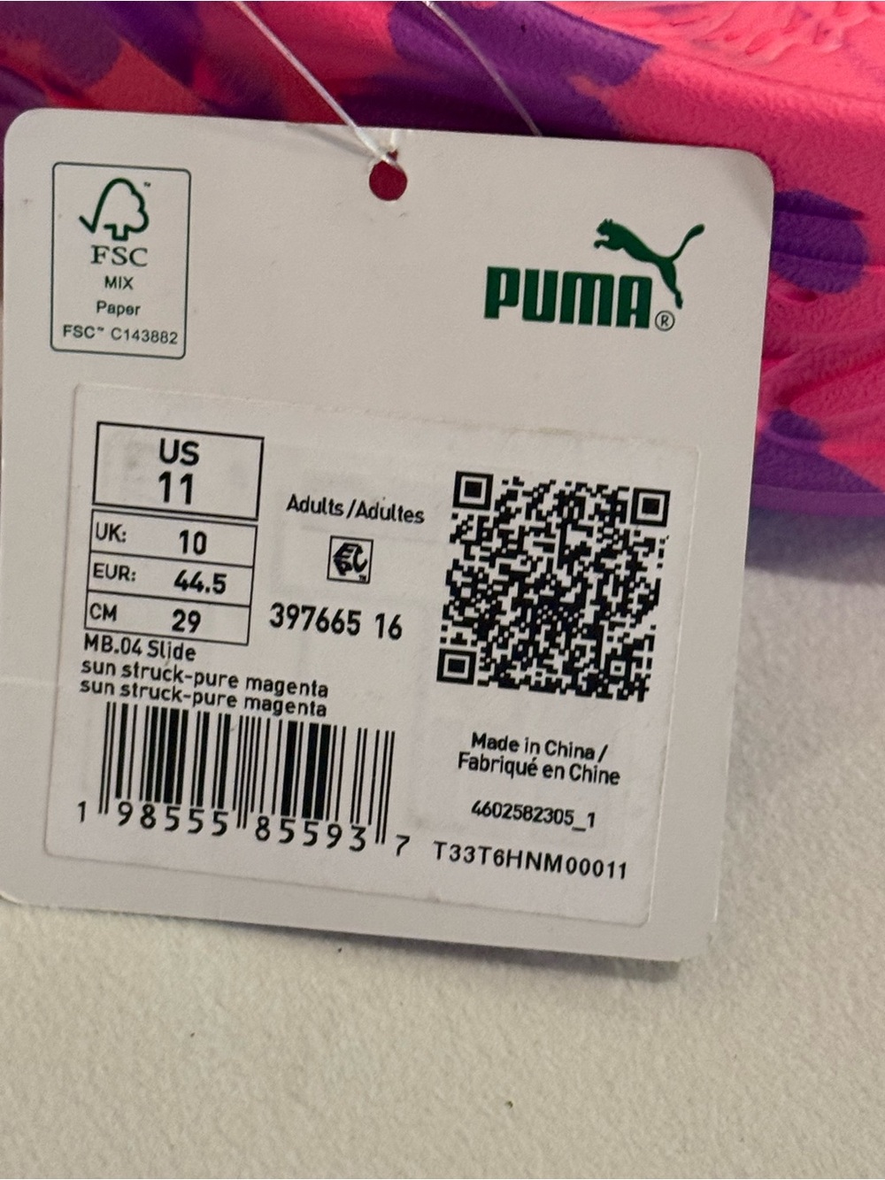 Puma MB.04 Slide LaMelo Ball Sun Struck Pure Magenta Size 11 NWOB - Picture 14 of 16